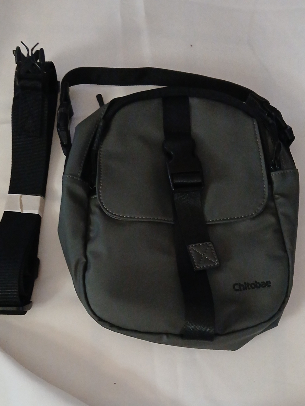 Chitobae Dark Grey Compact Crossbody Bag